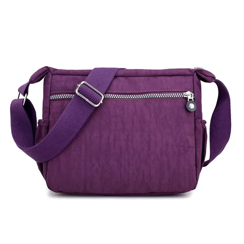 Sac Bandoulière Femme Nylon Imperméable Multi-Poches