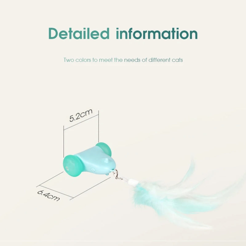MOUSY - Jouet Interactif & Lumineux pour Chat en forme Souris
