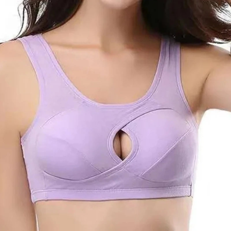 Perforated Bra in 100% Breathable Cotton - Plus Sizes