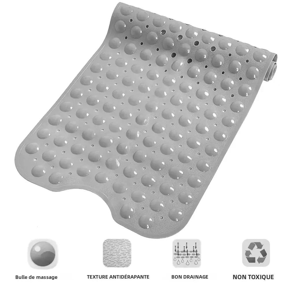 Tapis de Baignoire Extra Long à Ventouses Antidérapantes