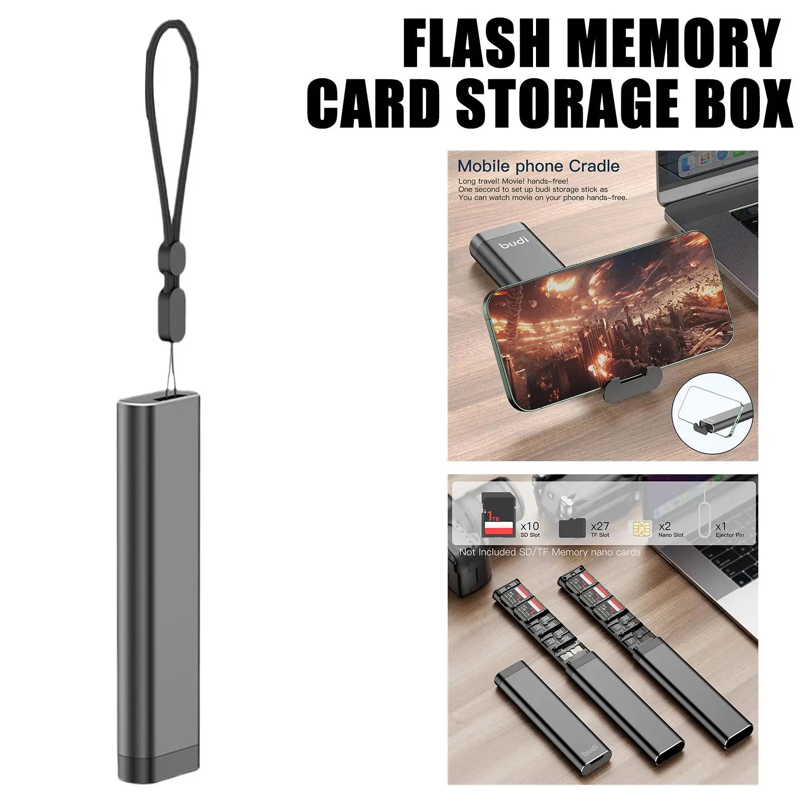 Boîte de Rangement Portable pour Carte SD 30 en 1