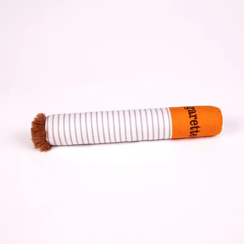 Jouet Interactif à Mâcher pour Chiens – Design Cigarette Humoristique et Peluche Douce