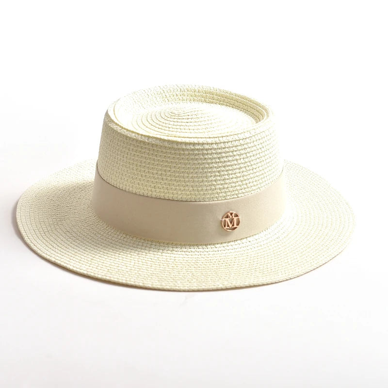 Chapeau de Paille Coloré à Ruban - 17 Couleurs