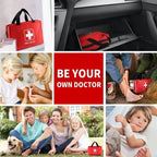 Trousse de Premiers Secours 184 Pièces – Kit d’Urgence Portable et Complet pour Camping, Randonnée et Voyage