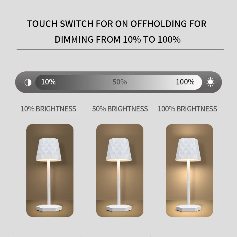 Lampe de Table LED Tactile – 3 Couleurs