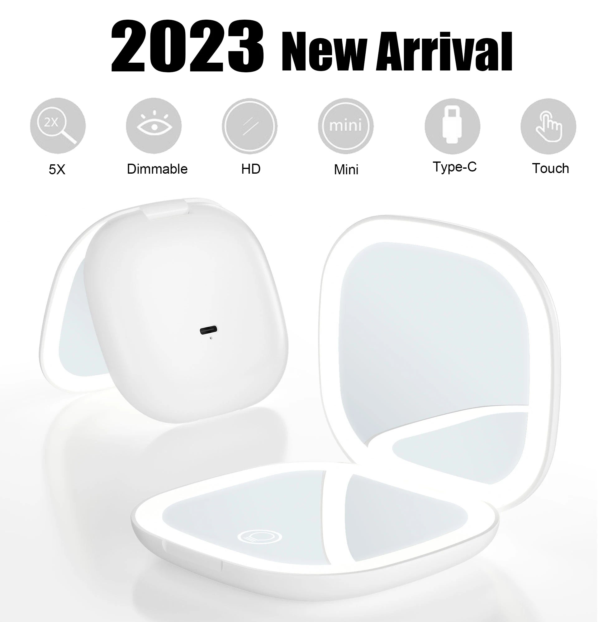 Mini Miroir avec LED portable - Zoom x10