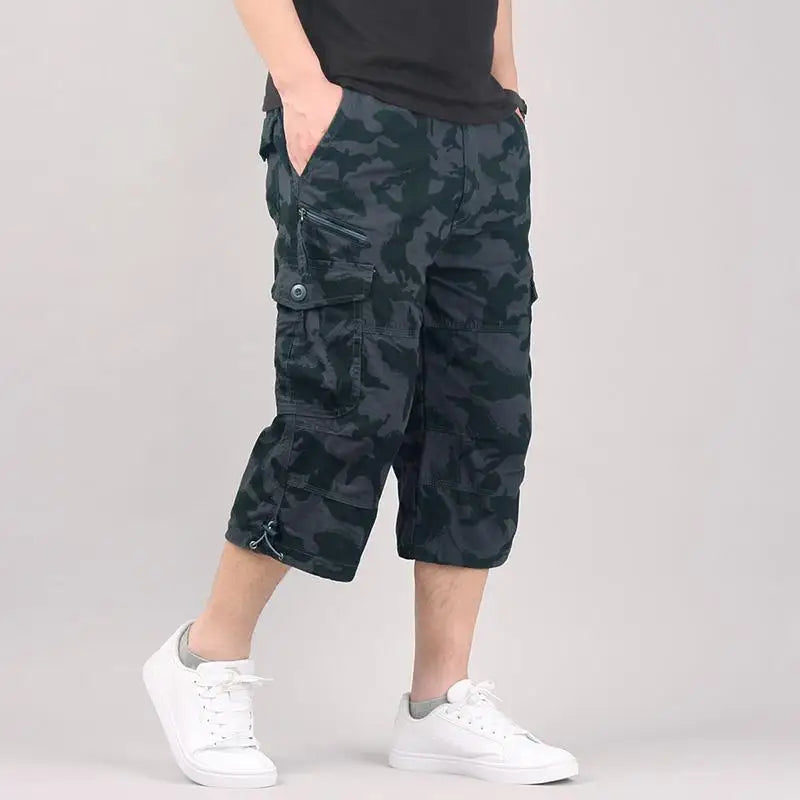 Short Cargo Homme Décontracté Multi-Poches Été