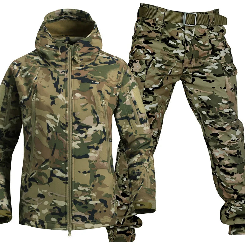 Ensemble Veste et Pantalon Militaire imperméable + Ceinture tactique OFFERTE
