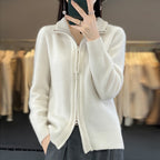 Cardigan chaud à double fermeture éclair - Femme