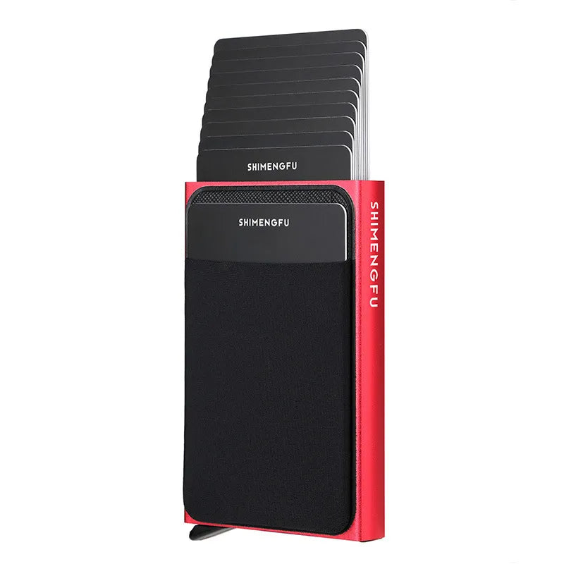 Porte-carte anti-RFID en aluminium - Pop-up automatique