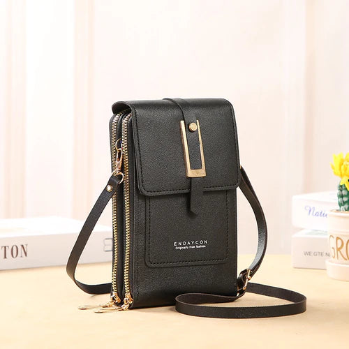 Leather Tactile Phone Wallet Pouch
