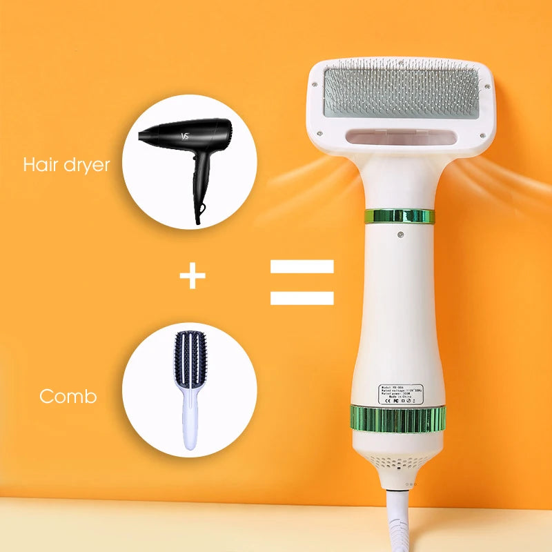 Brosse Sèche-Cheveux 2 en 1 pour Animaux