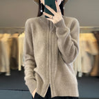 Cardigan chaud à double fermeture éclair - Femme