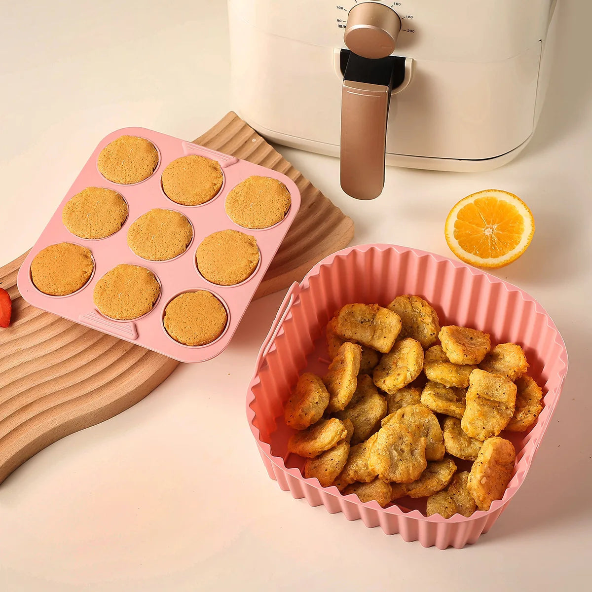 Moule 2 en 1 pour Air Fryer Anti-adhsésif