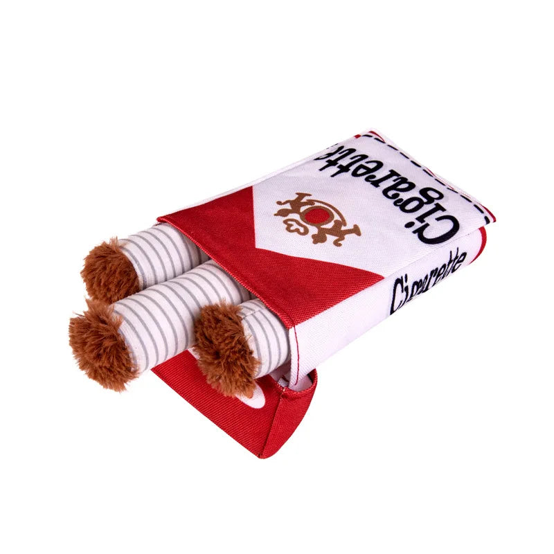 Jouet Interactif à Mâcher pour Chiens – Design Cigarette Humoristique et Peluche Douce