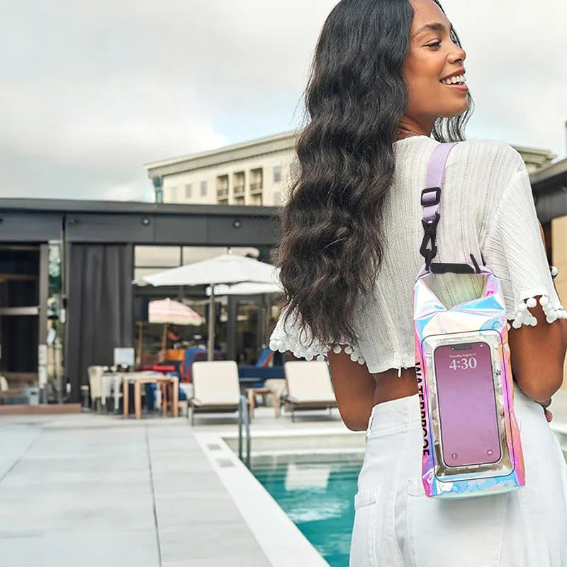 Sac bandoulière waterproof avec pochette smartphone tactile - 2L ou 5L