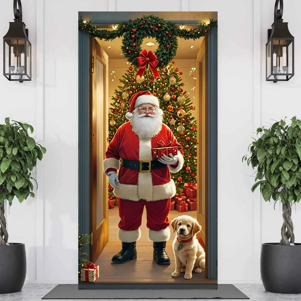 Bannière de Porte 2D de Noël à Suspendre - 185x90CM