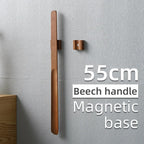 Chausse-pied à long manche en bois naturel & support magnétique
