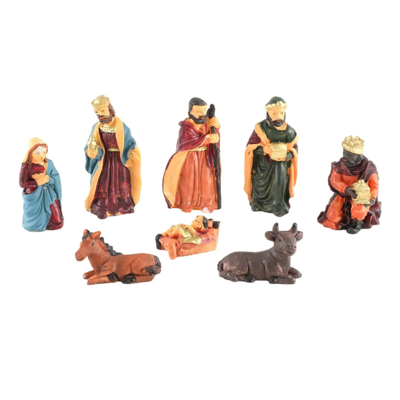 Figurines spéciales crèche de Noël - 8 Pièces