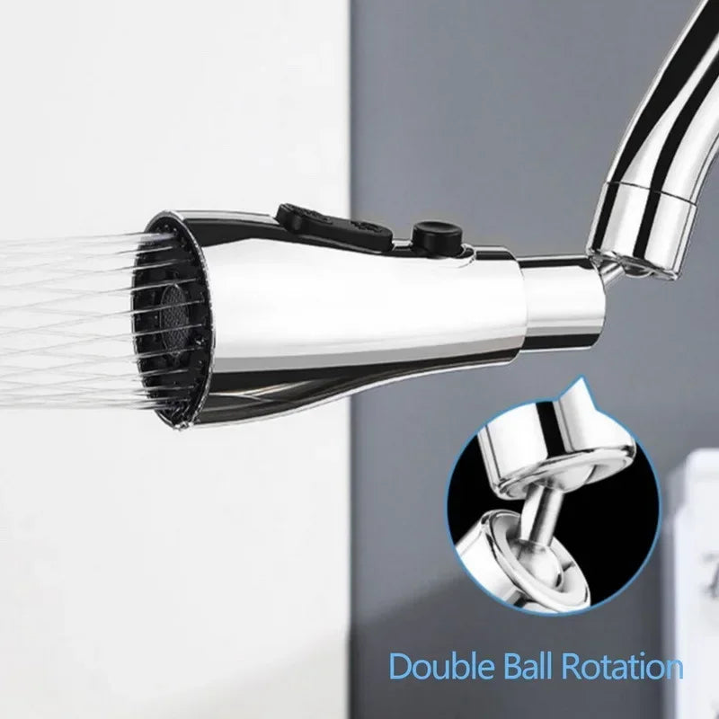 Aérateur de Robinet de Cuisine Universelle 3-en-1 – Orientable à 360°, 3 Modes de Jet & Rinçage Puissant