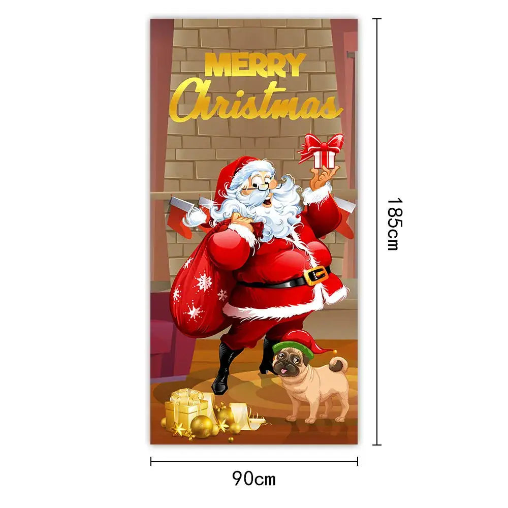 Bannière de Porte 2D de Noël à Suspendre - 185x90CM