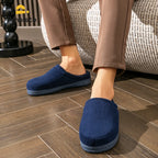 Pantoufles Homme Hiver en Velours Côtelé Doux