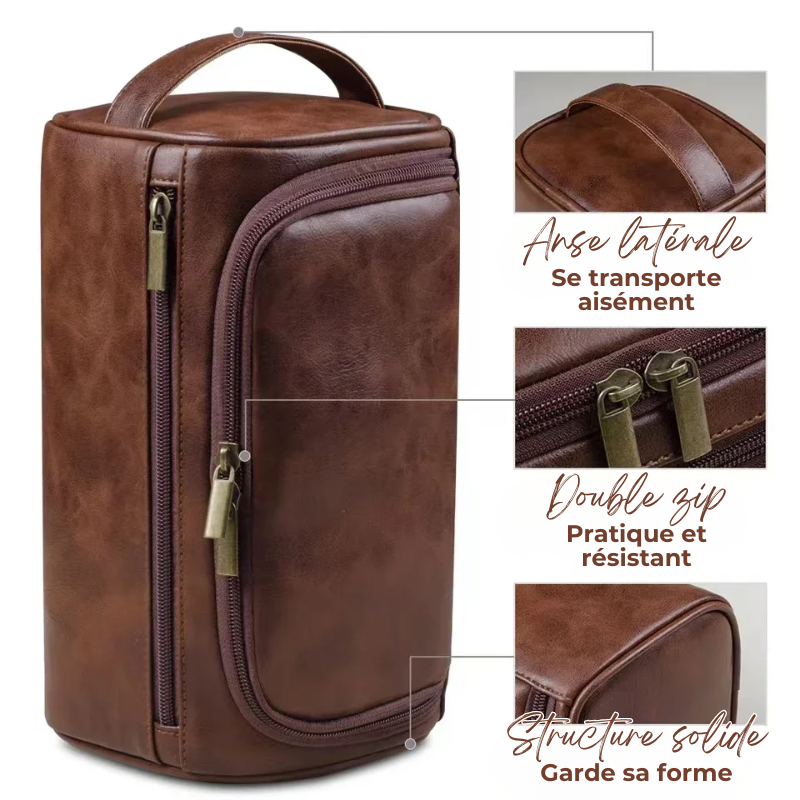 Trousse de Toilette Suspendue – Style Vintage & Pratique