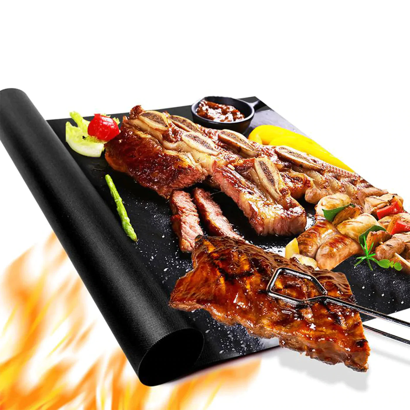 Lot de 2 tapis de cuisson pour four et barbecue