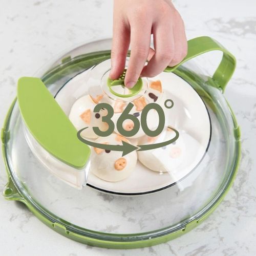 Cloche à micro-ondes anti-dessèchement avec réservoir d'eau et poignée