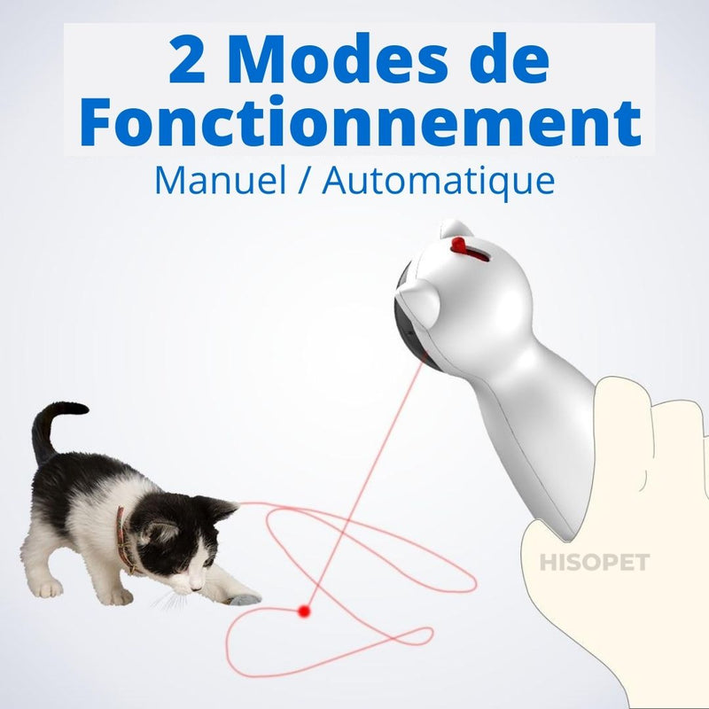 Jouet rotatif laser à LED infrarouge à trois modes pour chat