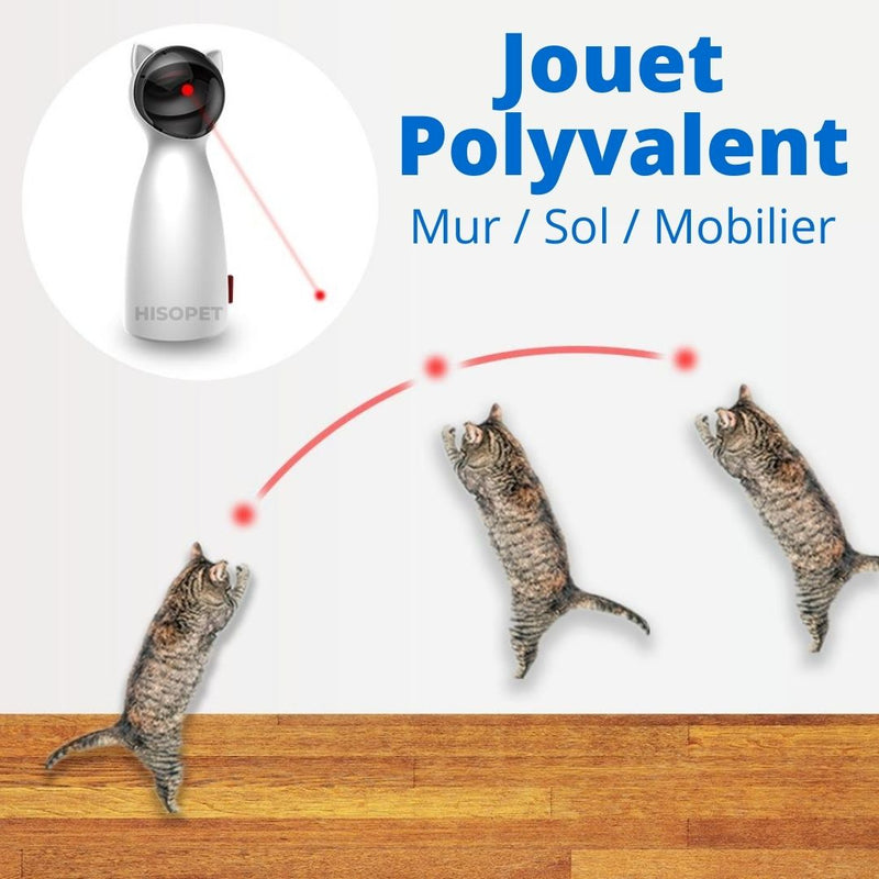 Jouet rotatif laser à LED infrarouge à trois modes pour chat