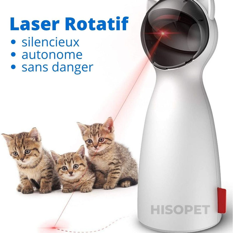 Jouet rotatif laser à LED infrarouge à trois modes pour chat