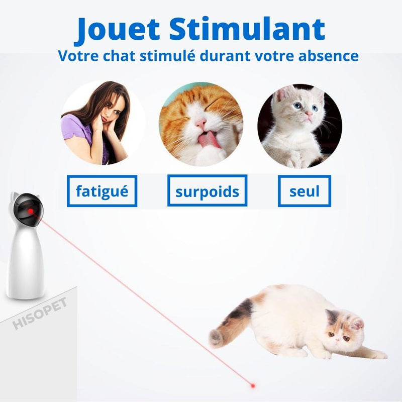 Jouet rotatif laser à LED infrarouge à trois modes pour chat