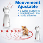 Jouet rotatif laser à LED infrarouge à trois modes pour chat