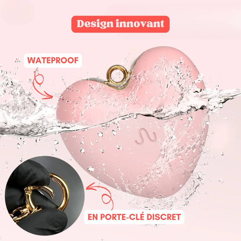 Little Heart - Mini Vibromasseur Coeur Porte-Clé - 9 Vibrations + APP