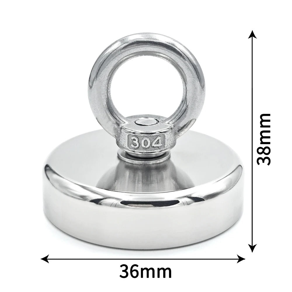 Aimant de Pêche Puissant Jusqu'à 61kg - Corde OFFERTE