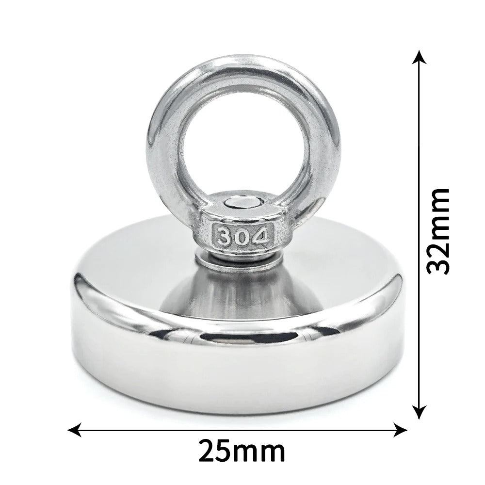 Aimant de Pêche Puissant Jusqu'à 61kg - Corde OFFERTE