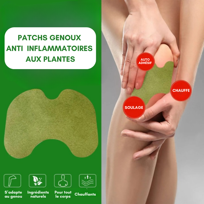 Lot de 24 Patchs genoux anti inflammatoires aux plantes