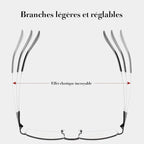 Lunettes de lecture anti-lumière bleue en titane