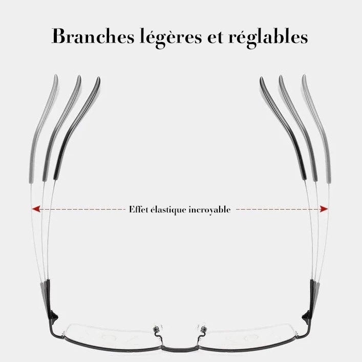 Lunettes de lecture anti-lumière bleue en titane