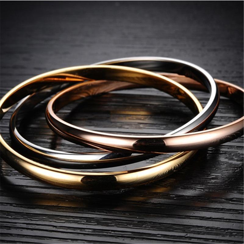Set de 3 bracelets Jonc Acier