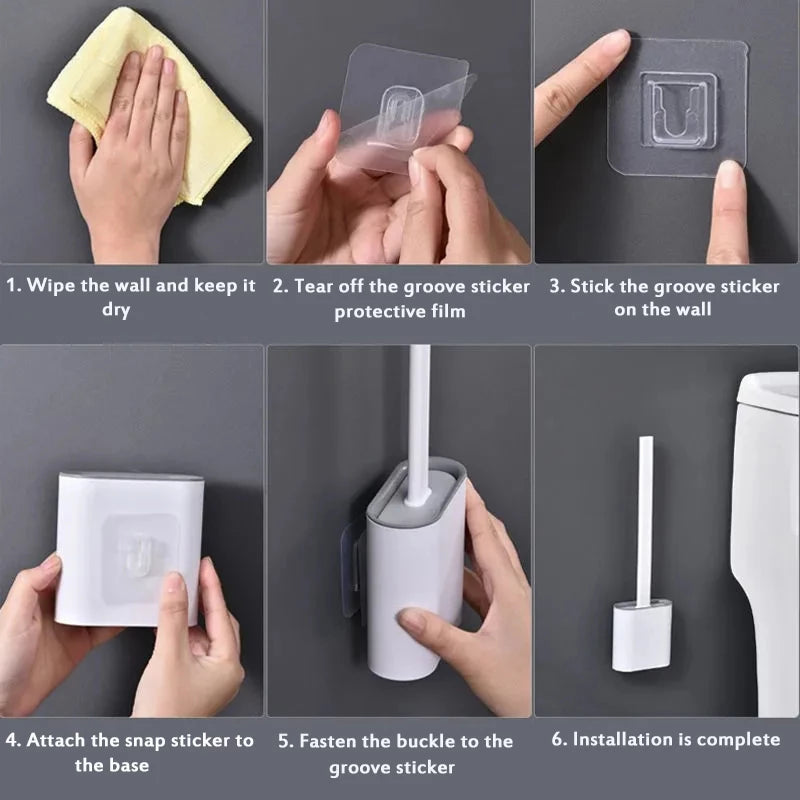 Brosse WC en silicone souple