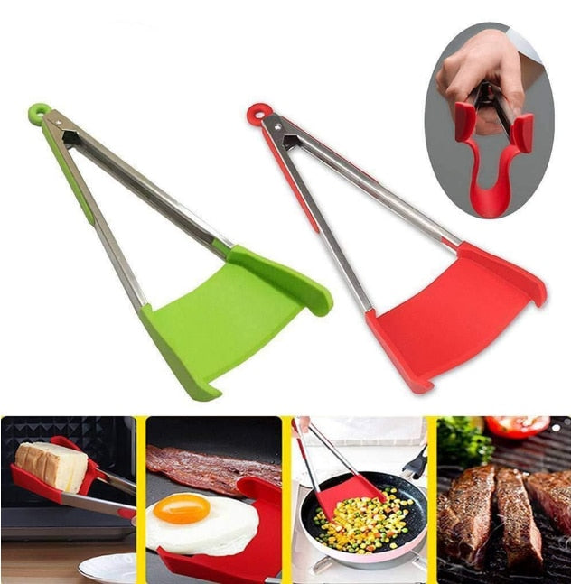 Pince spatule de cuisine en silicone