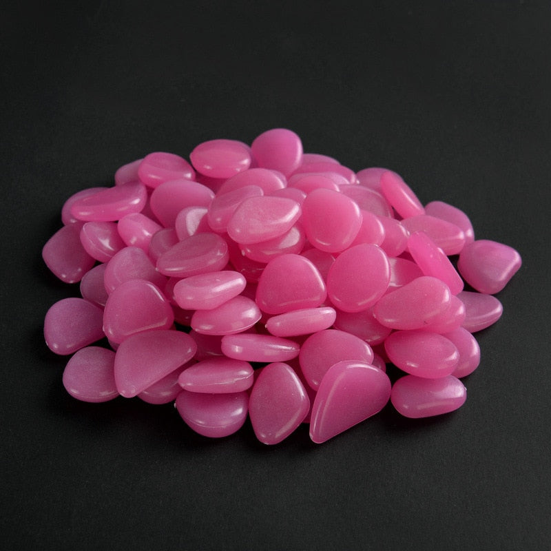 Fluorescent decorative pebbles