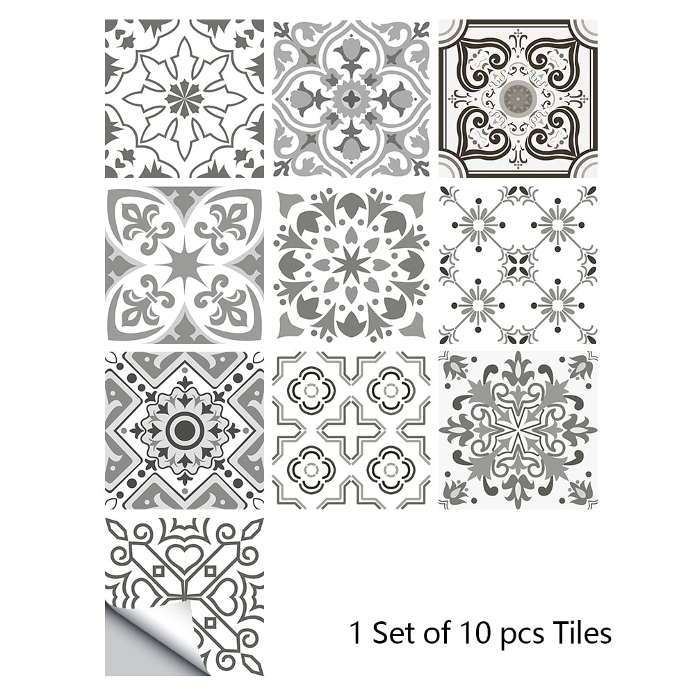 10x Stickers Mosaïque - Carré
