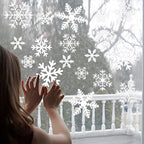 36x Stickers flocons pour fenêtres
