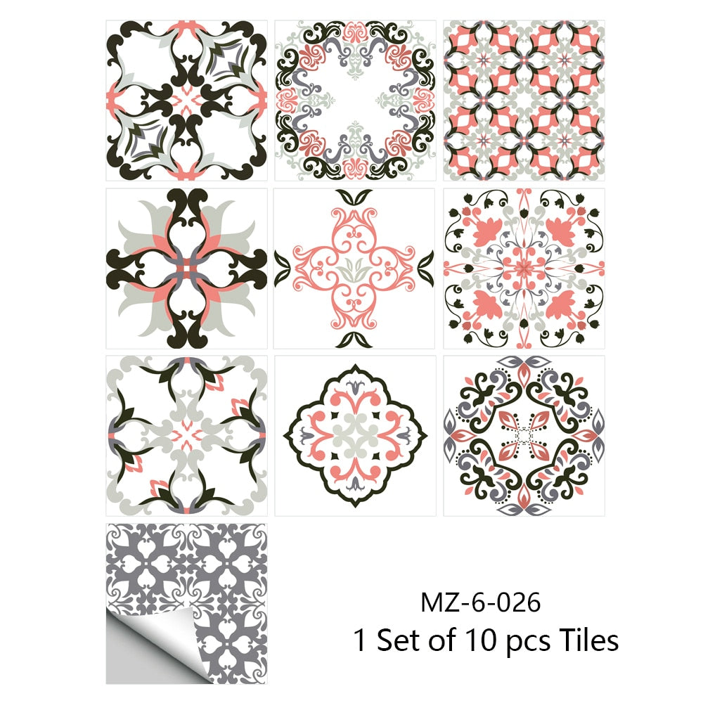 10x Stickers Mosaïque - Carré