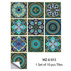 10x Stickers Mosaïque - Carré