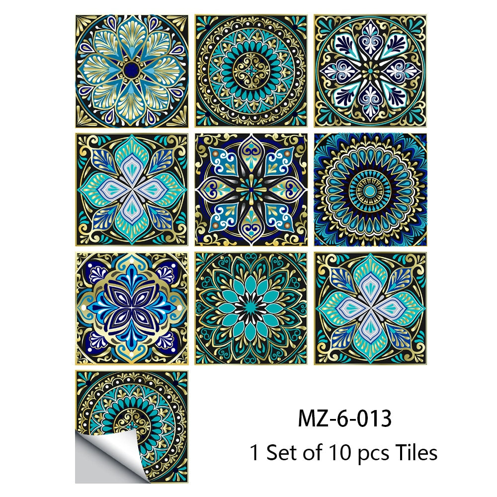 10x Stickers Mosaïque - Carré