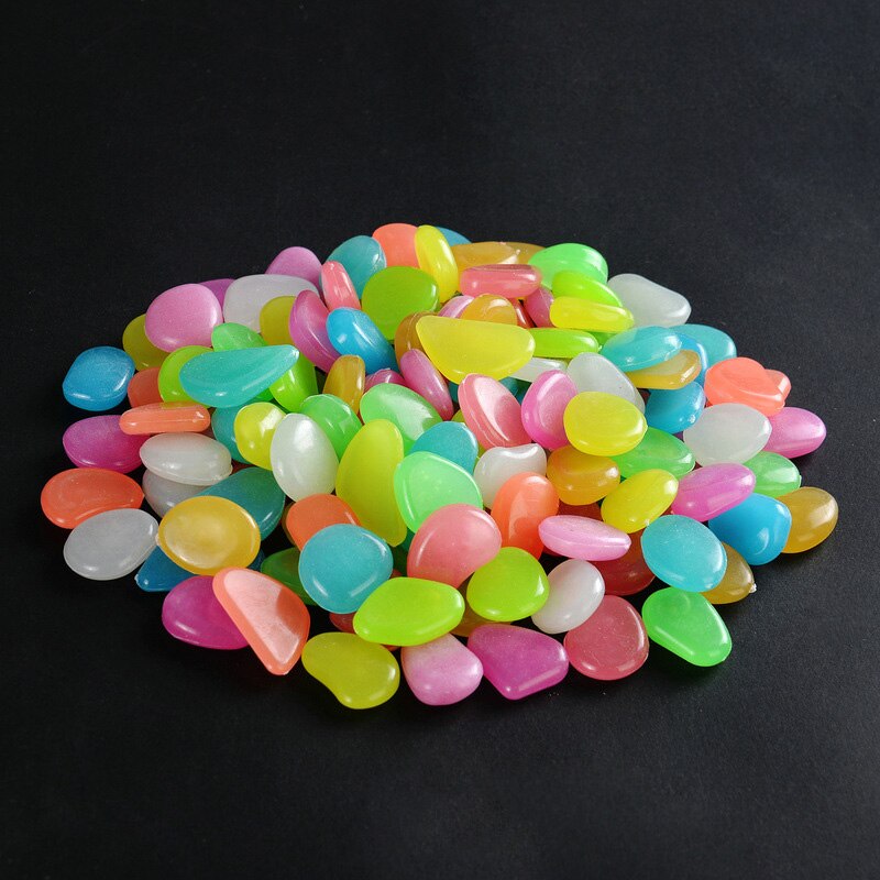 Galets décoratifs fluorescents